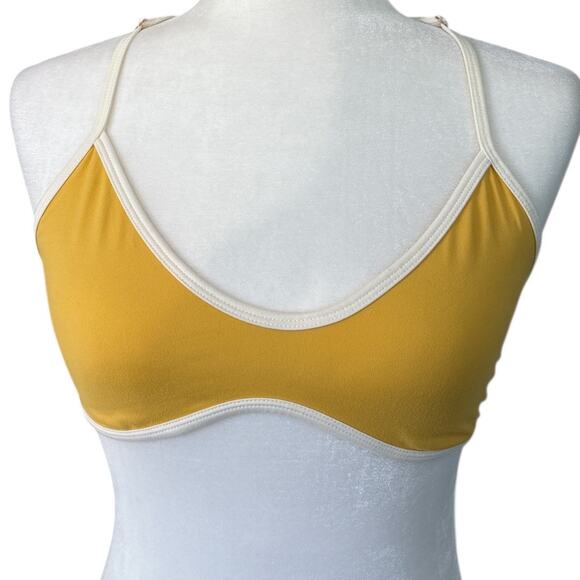 FREE PEOPLE Women's Good Lookin' Bralette Spicy Mustard Size Large T-Back NWT - Picture 5 of 8